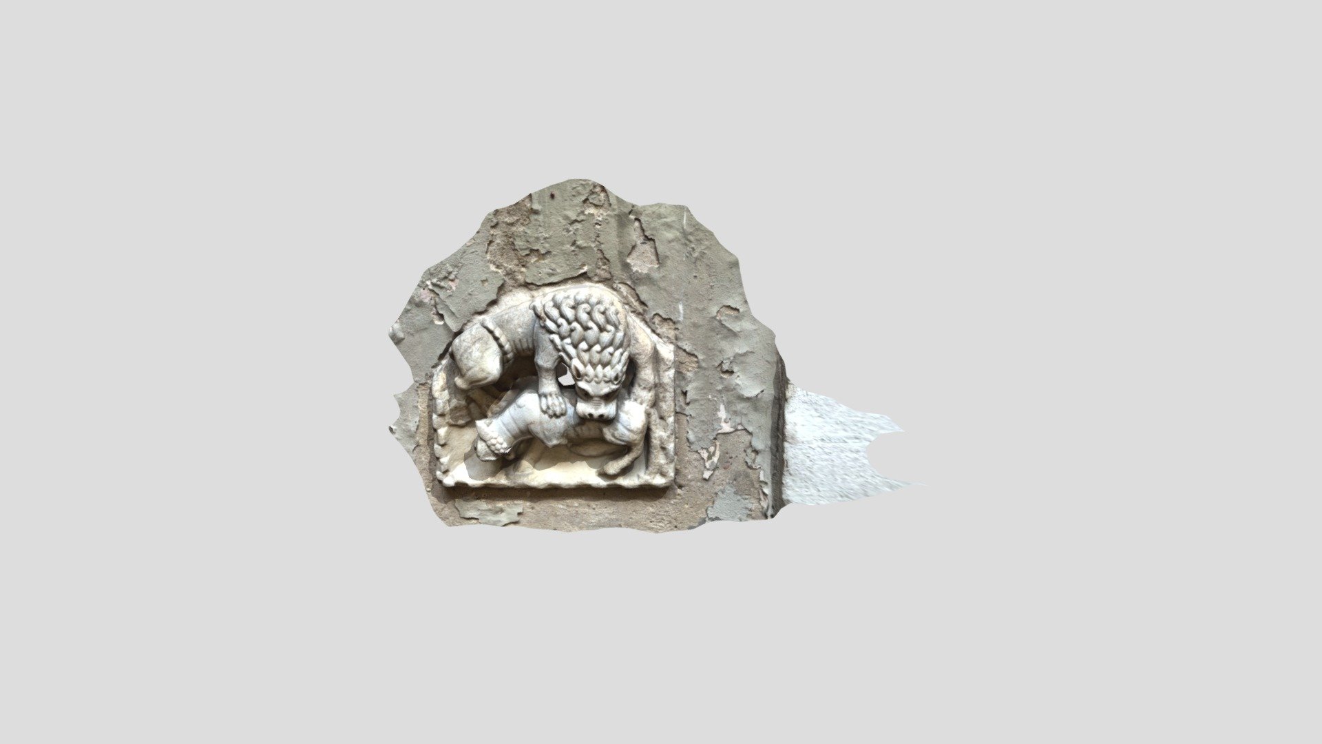 Formella con leone e pecora