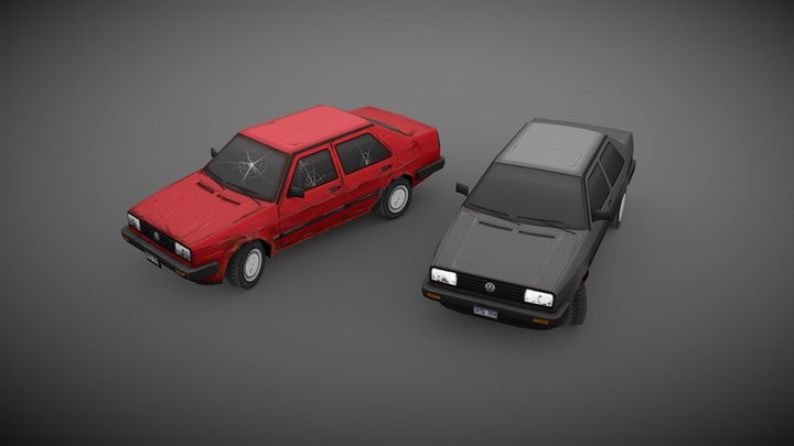 '88 Volkswagen Jetta Mk2 3D Model
