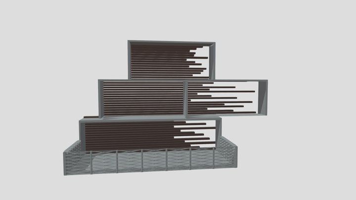 Modular Wall Shelf with Wooden Slats – Kostenloses 3D-Modell STL