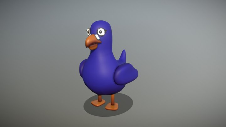 Mock Art Test Bird 3D Model