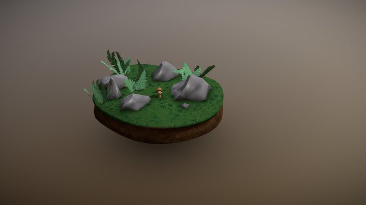 Mushroom Ground 3D Model