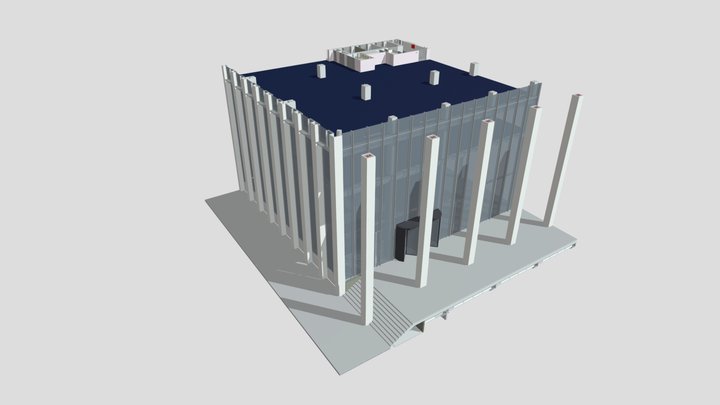 Retail and Office Building 3D Model