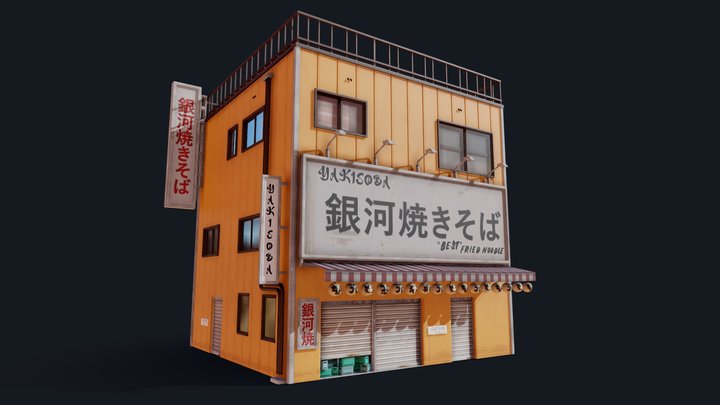 Japanese Yakisoba shop 3D Model