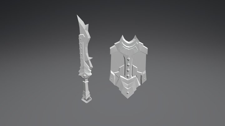 Sword And Shield 3D Model