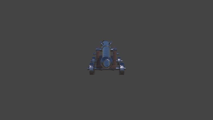 Cannon Textured 3D Model