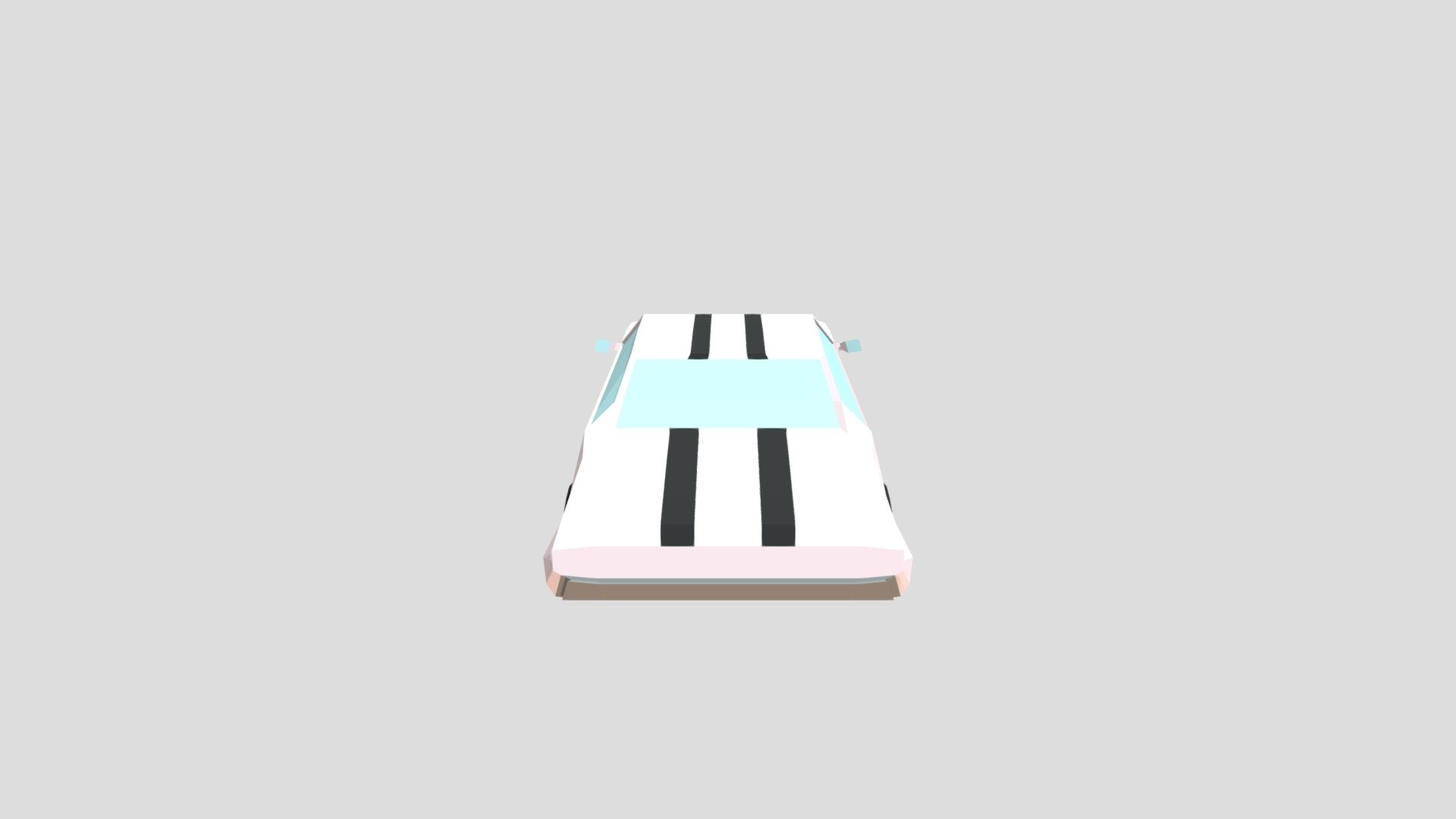 low poly-Dodge Challenger