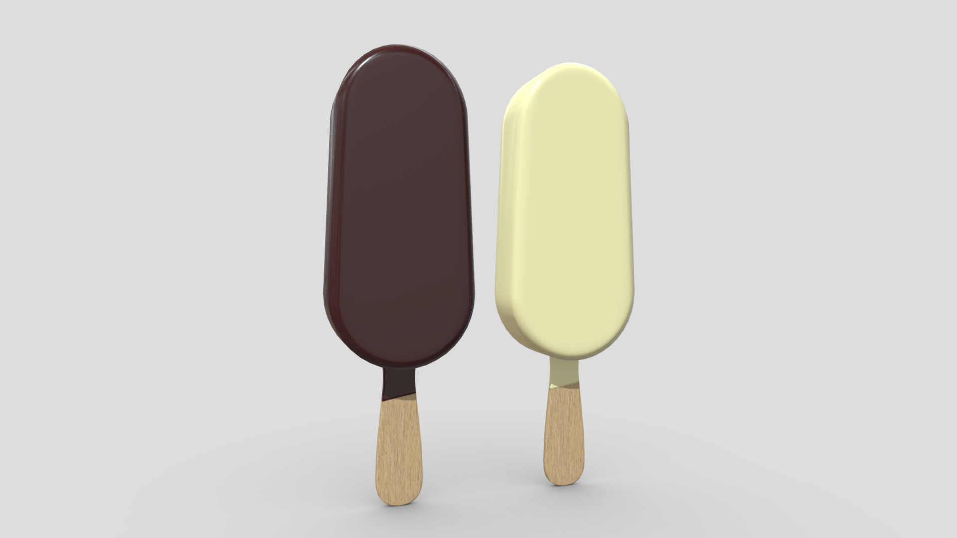 3D model Popsicle - This is a 3D model of the Popsicle. The 3D model is about a group of different colored ice cream cones.