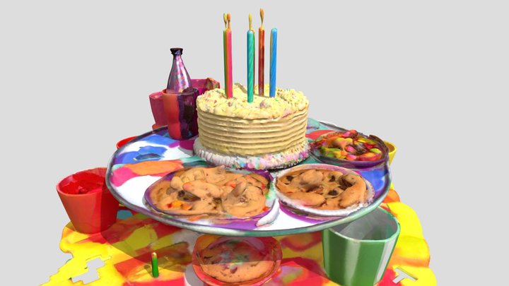 Birthday - food – Kostenloses 3D-Modell STL