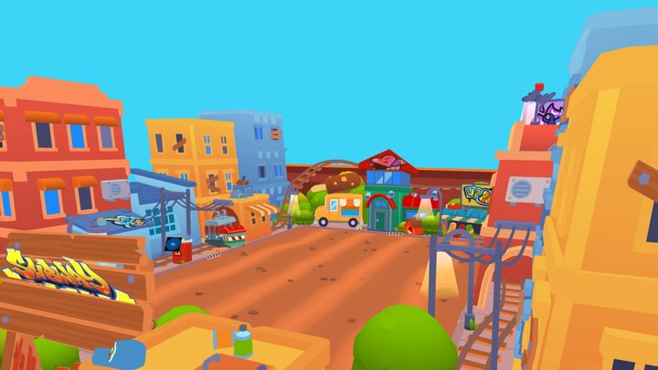 Subway Surfers Environment 3D Model