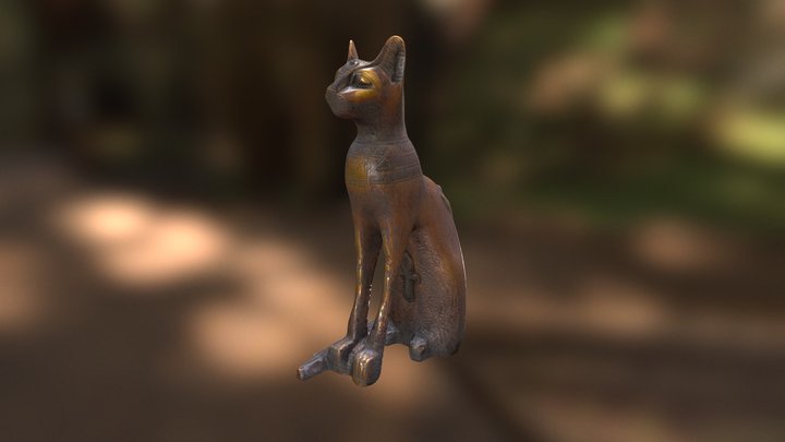 Egypt cat statue (Bastet) 3D Model