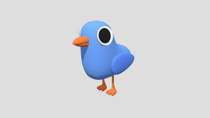 Bird low poly Animation 3D Model