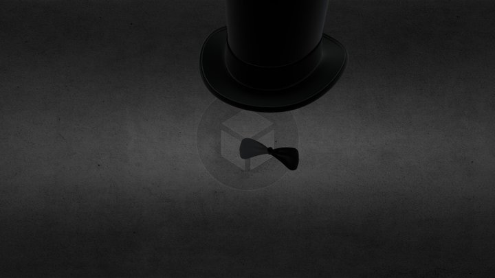 Top Hat and Bow Tie 3D Model