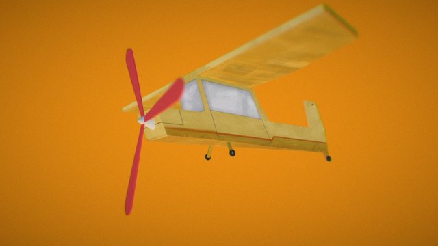 Plane Low Poly 3D Model