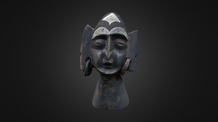 African head sculpture 3D Model