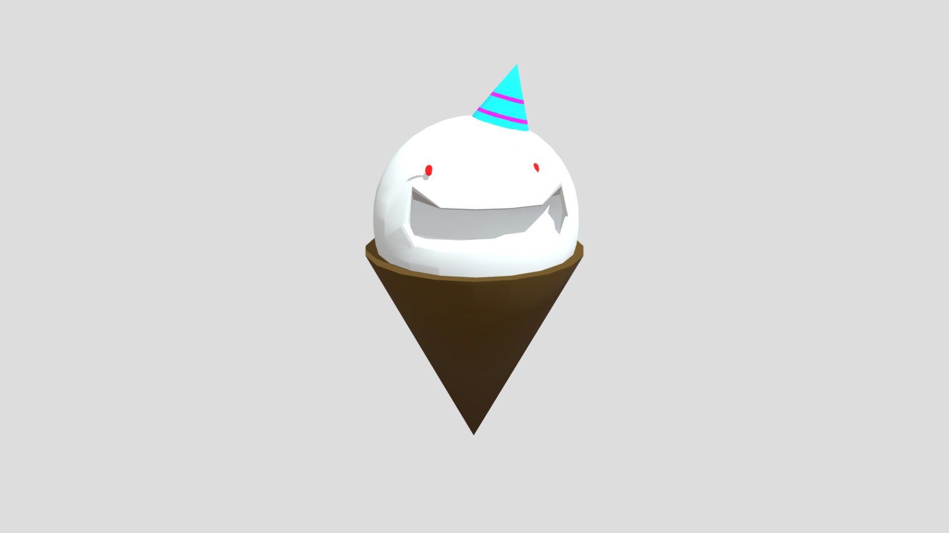 Ice Cream Cone Hat 3D model by DracoTheKid