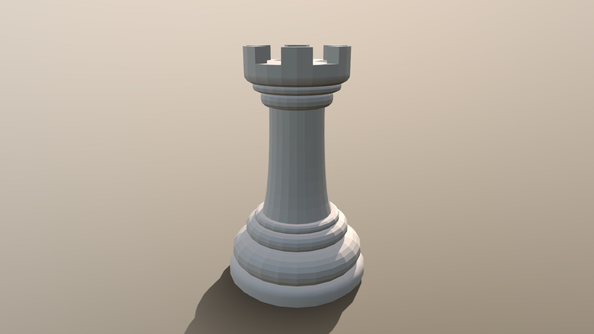 Low Poly Rook Piece