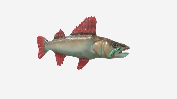 Low poly fish 3D Model