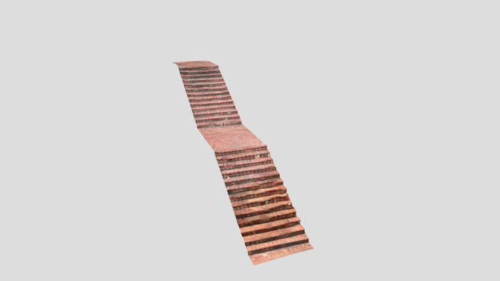 Brick stairs 3D Model