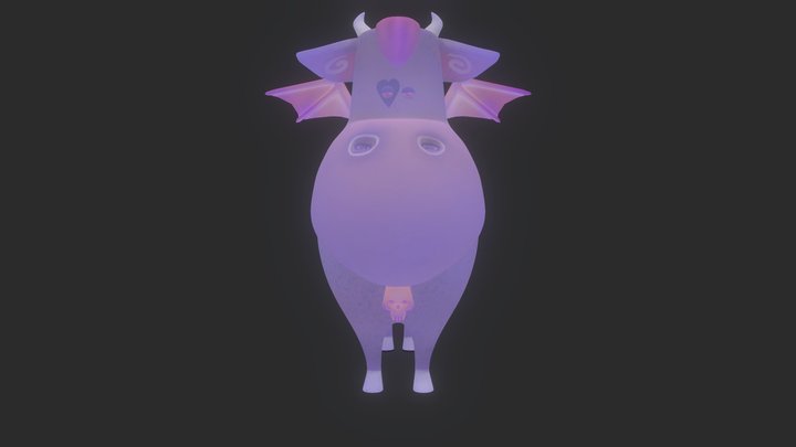 Weather Cow Succubus Character 3D Model