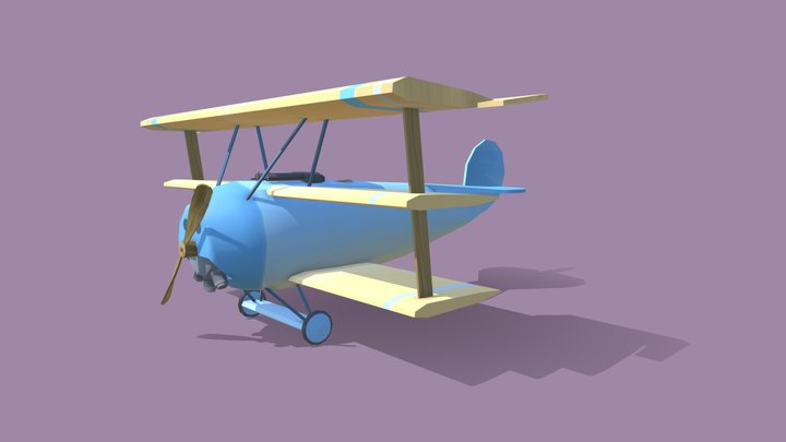 Red Baron Fokker DR1 Triplane 3D Model