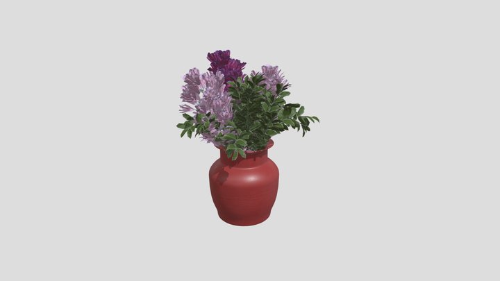Pink Wild Blossom Ceramic Vase – Free 3D Model STL