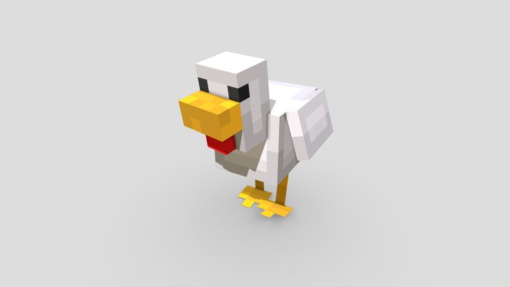 Minecraft Chicken 3D Model