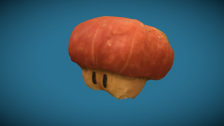 Turban squash aka Super Mario Turbo Mushroom 3D Model