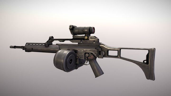 Light Machine Gun 3D Model