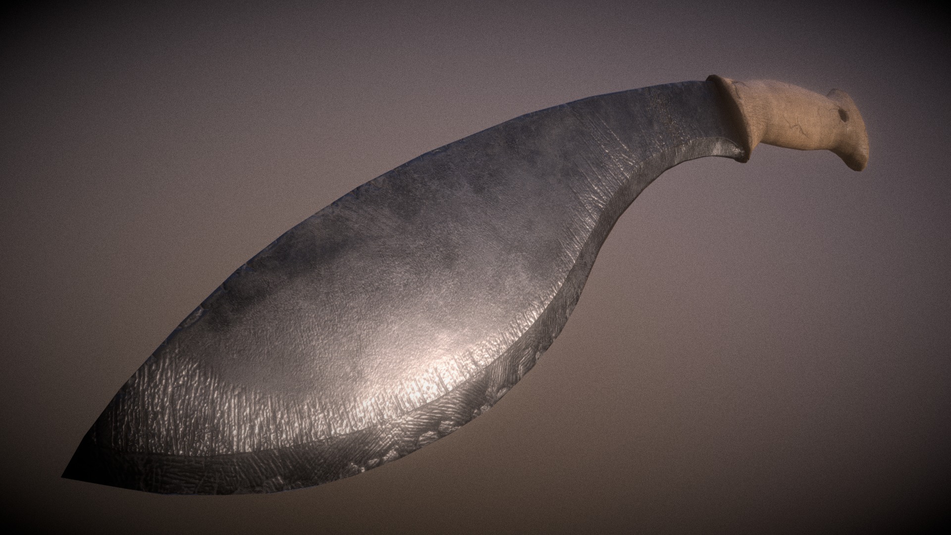 3D model Machete Worn - This is a 3D model of the Machete Worn. The 3D model is about a close-up of a fish.