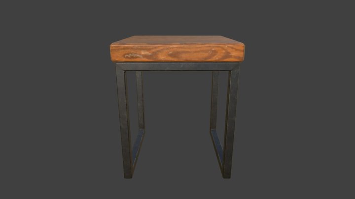 Stool Medium Poly 3D Model