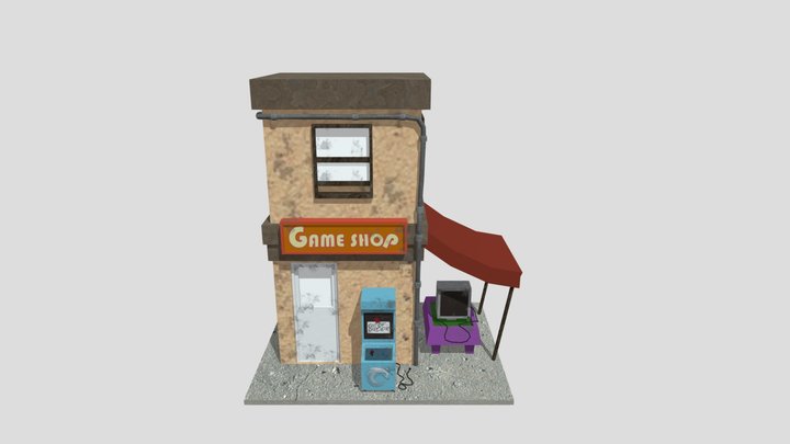 Old Game Shop 3D Model