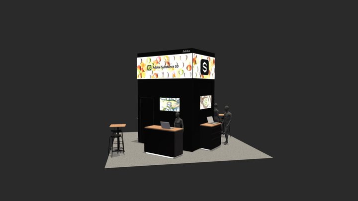 Adobe Substance 3D - Siggraph booth 3D Model