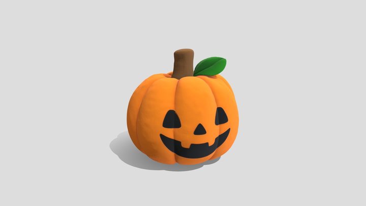 Cute Halloween Pumpkin Doll 3D Model