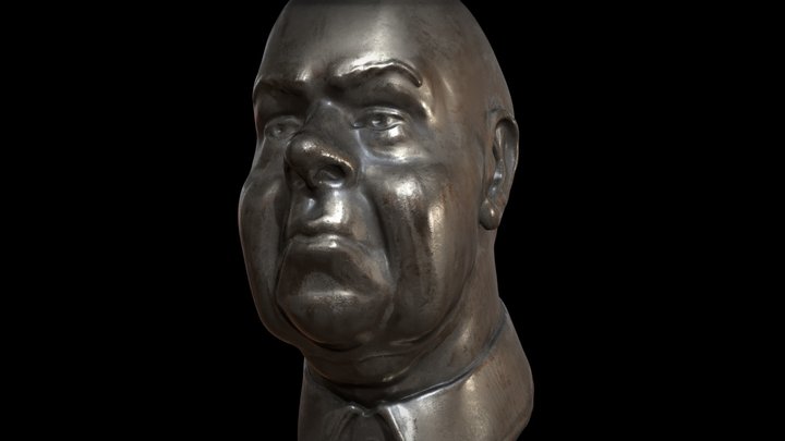 Male Head Sculpture 3D Model