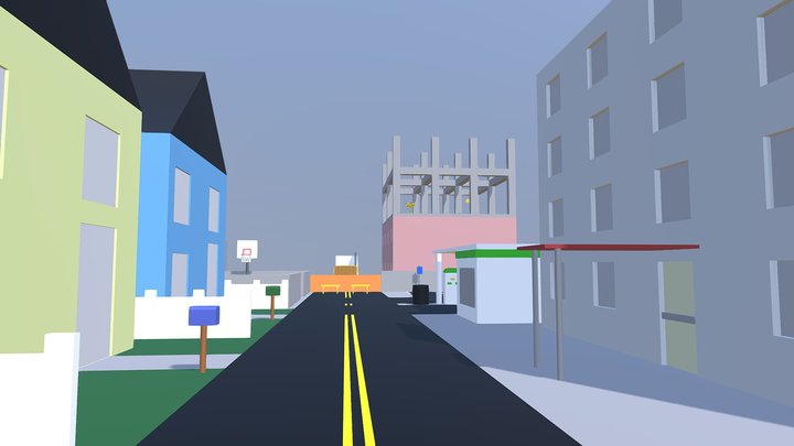 City Street 3D Model