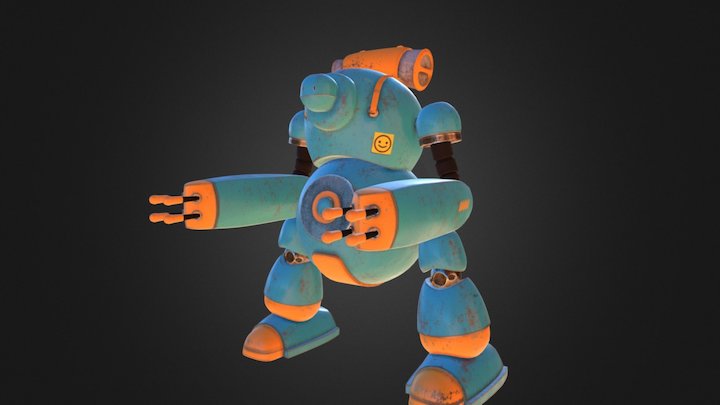 Robot Blue 3D Model
