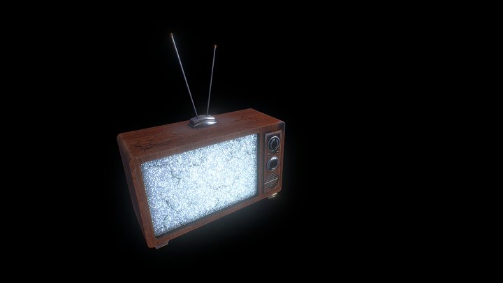 Old Static TV 3D Model