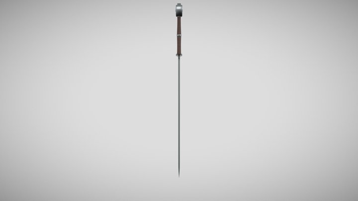 Course Work | Draft | Steel sword 3D Model