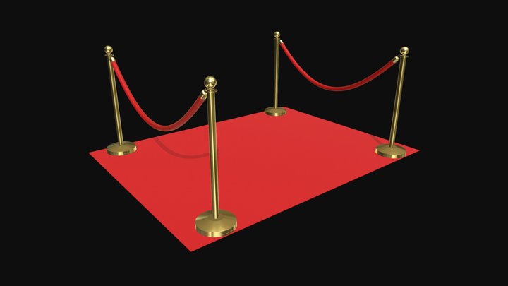 Red carpet module 3D Model