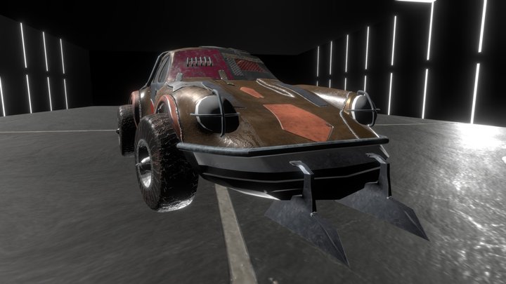 PORSCHE 911 1989 POST APOCALYPSE 3D Model