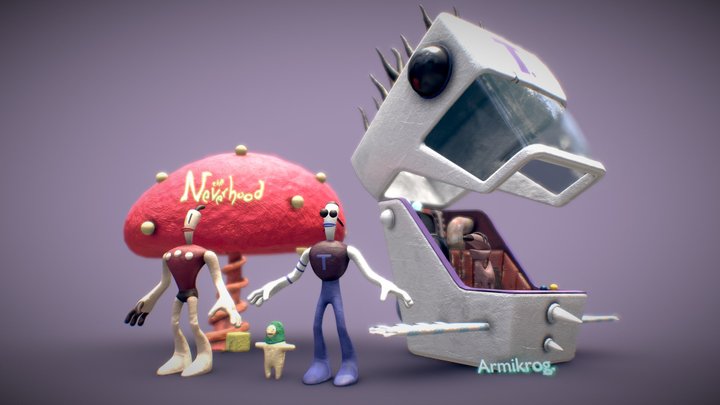 Neverhood and Armikrog character bundle 3D Model