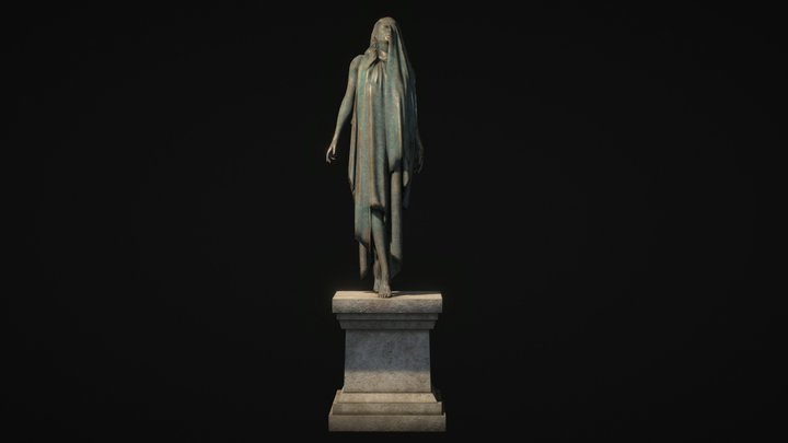 Old Bronze Statue (Dusk) 3D Model