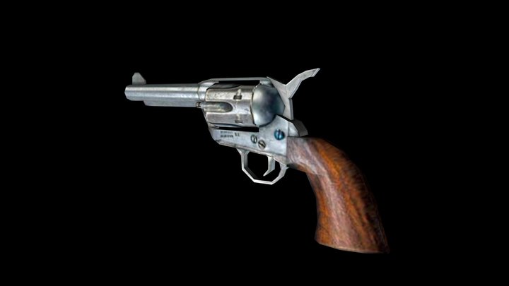Colt Single Action Low Poly 3D Model