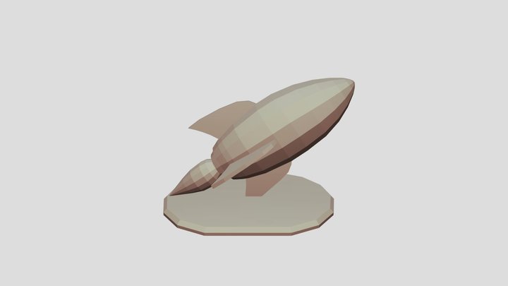 Board Game Piece - Rocket 3D Model