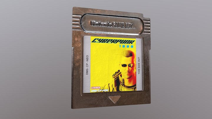 Gameboy Cardridge Cyberpunk 1989 3D Model