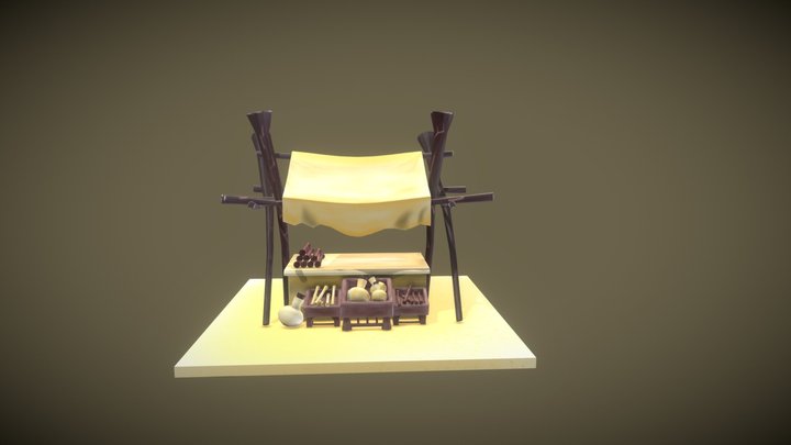 Water and Firewood Shop 3D Model