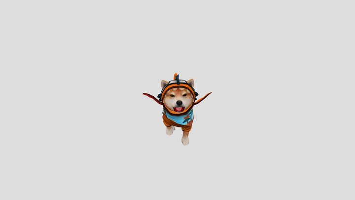 free fire shiba pet 3d animated model 3D Model