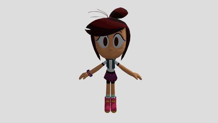 Molly Mc Gee Updated eyes and mouth rigged 3D Model