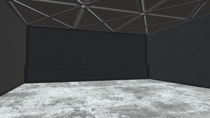Dark Empty Room 3D Model