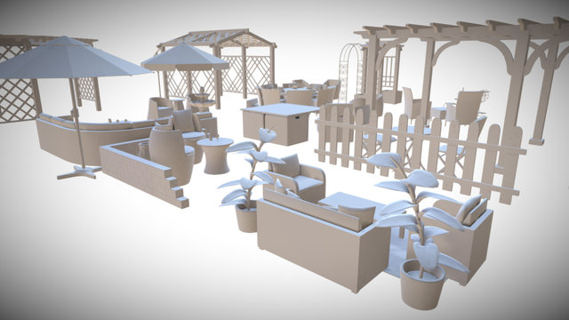 Garden Sets 3D Model